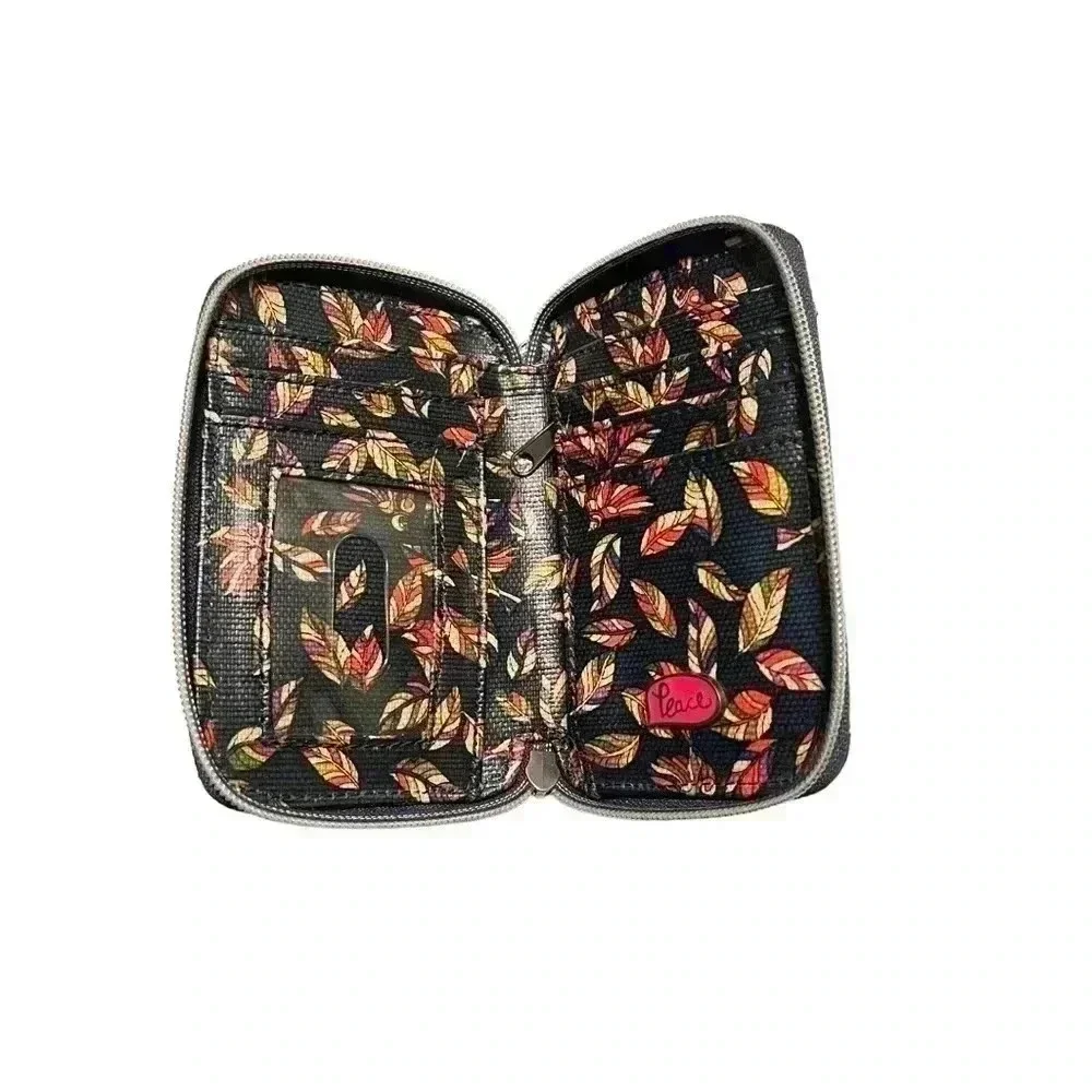 SAKROOTS ZIP AROUND WALLET WITH PHONE POCKET BLUE MULTI PRINT•*PLEASE READ BELOW